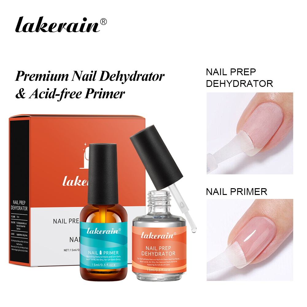 Nail Dehydrator Primer - Zestaw baz do paznokci szybkoschnący, dehydrator,