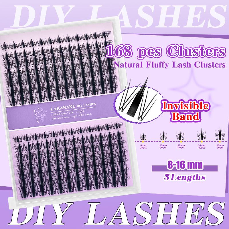 False Eyelashes Natural - Naturalne rzęsy w kępkach, pojedyncze, puszyste,