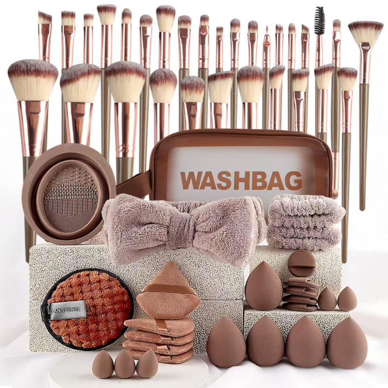 Huda Beauty Makeup Brush Set - 40-częściowy zestaw narzędzi do makijażu, zestaw