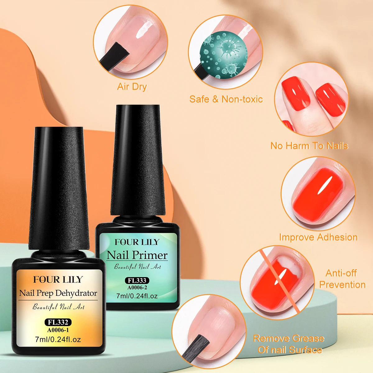 6-częściowy kompletny zestaw d – Nail Dehydrator Primer recenzja i cena