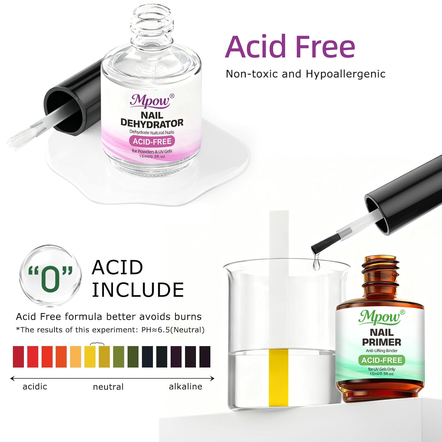 Mpow 1/2 szt. 15ml Dehydrator  – Nail Dehydrator Primer recenzja i cena